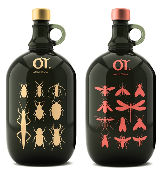 莫斯科昆蟲“或葡萄酒”品牌包裝設(shè)計(jì)，不過(guò)看起來(lái)有點(diǎn)恐怖