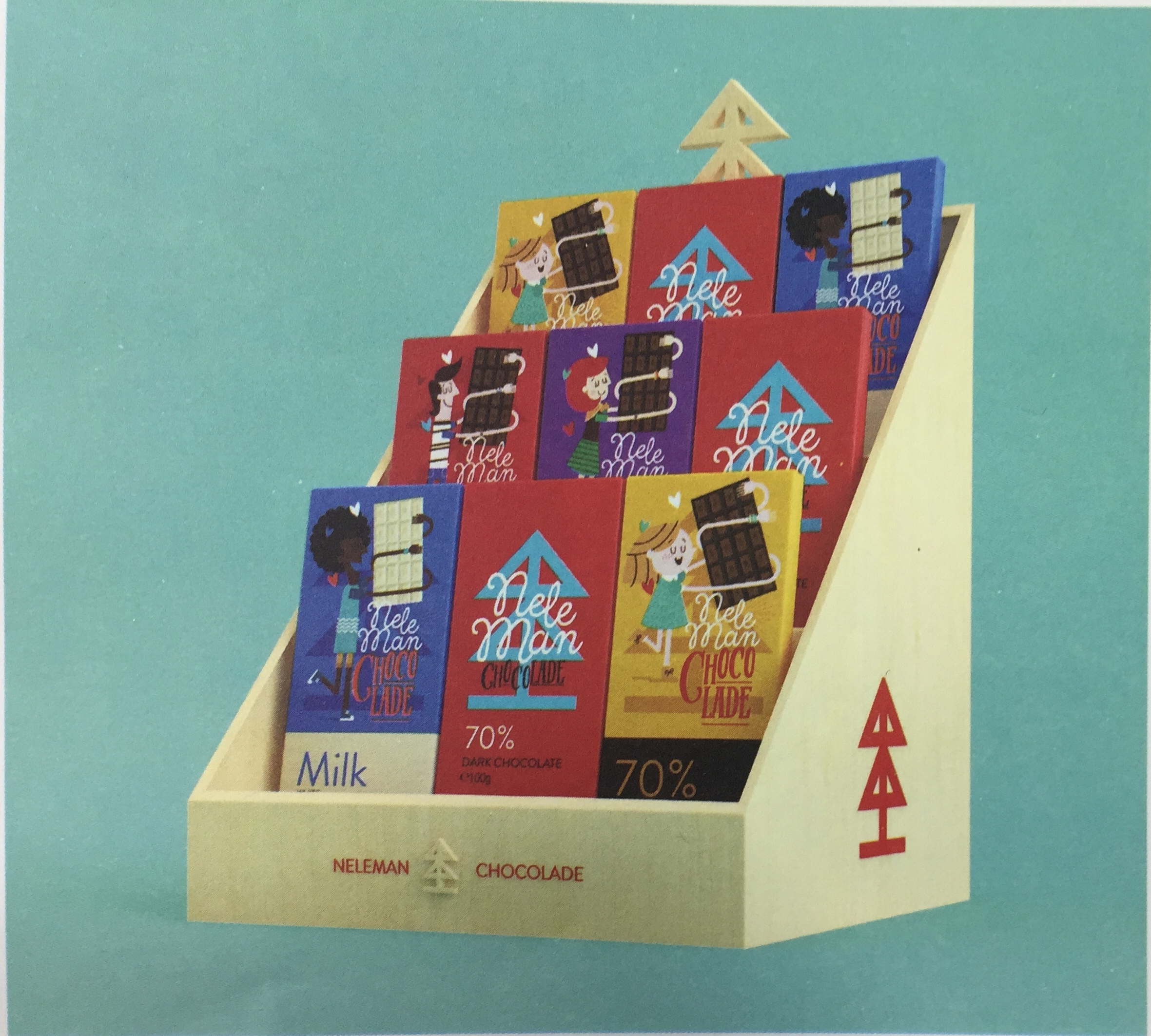巧克力食品插畫包裝設計